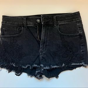 American Eagle Black Denim Short